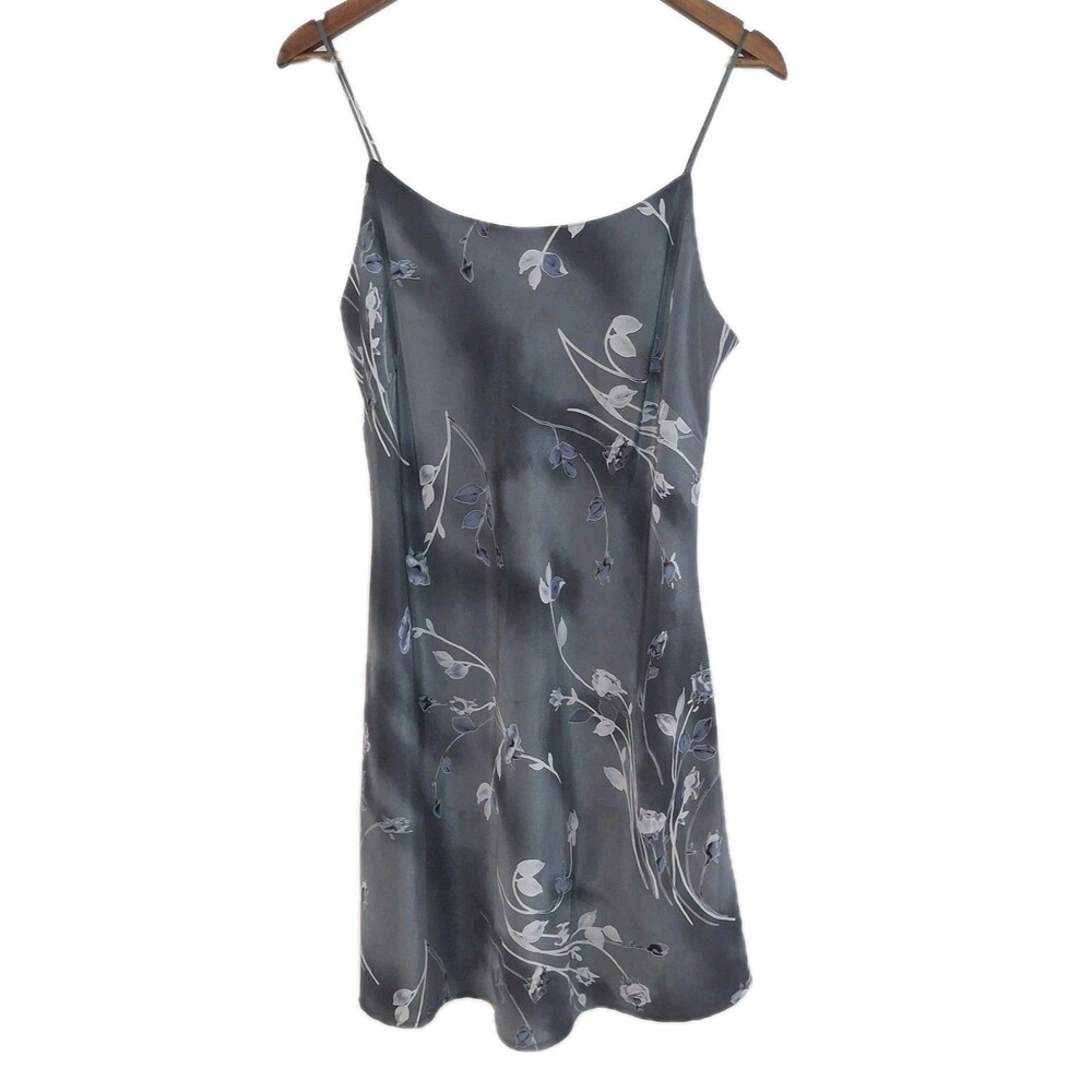 90s Y2K Vtg Sz 12/ 13 Strappy Dress Floral Fairycore Grunge Spaghetti Strap USA